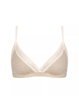Dámská podprsenka GO Ribbed R Bralette - GRAY - sv. béžová M013 - SLOGGI