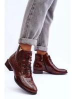 Dámské Kožené Botky Maciejka 5743C-02 Hnědé