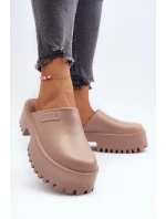 Dámské žabky na masivní podrážce Big Star NN274015 Bílé