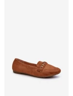 Lesklé dámské mokasíny s řetízkem Camel Aredilla