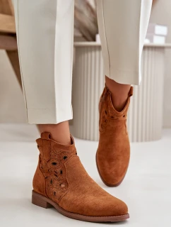 Dámské botky s perforací na zip Camel S.Barski HY42-081