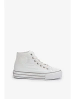 Zateplené Dámské Tenisky Na Platformě Bílé Zateplené Dámské Tenisky Na Platformě Bílé