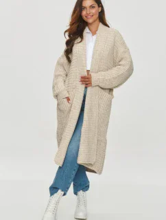 Svetr na zapínání  model 201795 Makadamia