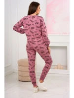 Sada s nápisy tmavě růžová Sada s nápisy tmavě růžová