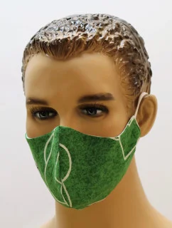 Dvouvrstvá rouška zelená fotbalový míč - Vestis