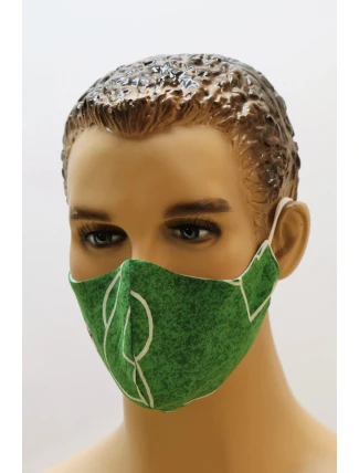 Dvouvrstvá rouška zelená fotbalový míč - Vestis