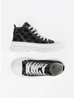 Praktické  tenisky černé dámské platforma