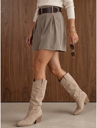 Dámské kordurové šortky volného střihu Fango FashionStreet SY0588 Dámské kordurové šortky volného střihu Fango FashionStreet SY0588