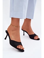 Dámské Nazouváky na Podpatku Materiál Černé Selmira