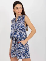 Dámská halenka D73771R11115A tmavě modrá - FPrice Dámská halenka D73771R11115A tmavě modrá - FPrice