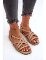 Dámské ploché sandály Big Star Béžová