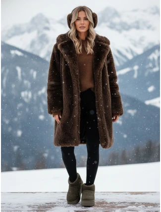 Dámské látkové sněhule s kožešinou zelené FashionStreet ZY1254