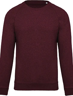 Kariban K 480 Pánská raglánová mikina z bio bavlny 20.K480 wine heather