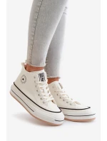 Zateplené Dámské Tenisky Na Platformě Eko Kůže Big Star OO274061 Bílé