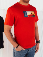 Pánské tričko s oranžovým potiskem Dstreet RX5486
