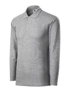 Pánské polo triko s dlouhým rukávem MLI-22112 Šedá - Malfini