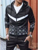 FashionStreet černá pánská tepláková souprava AX0604 FashionStreet černá pánská tepláková souprava AX0604
