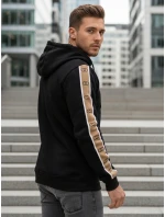 Pánská mikina s kapucí černá FashionStreet BX5944