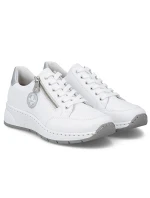 Dámské kožené polobotky bílé Rieker N6508-80 Dámské kožené polobotky bílé Rieker N6508-80