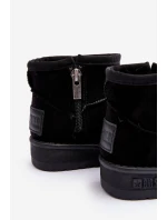 Dětské zimní boty s polstrováním na zip černé Big Star MM374100 Dětské zimní boty s polstrováním na zip černé Big Star MM374100