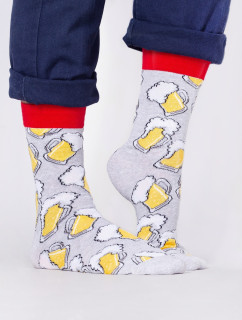 Yoclub Bavlněné ponožky Vzory Barvy SKA-0054F-H800 Grey