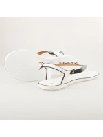 Fantastické bílo-černé gumové sandály