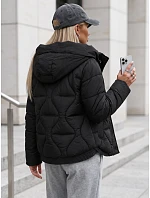 Dámská zimní prošívaná bunda s kapucí, černá, FashionStreet TY5939 Dámská zimní prošívaná bunda s kapucí, černá, FashionStreet TY5939
