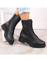 Pohodlné zateplené kožené boty pro ženy Remonte W RKR622 black - Rieker Pohodlné zateplené kožené boty pro ženy Remonte W RKR622 black - Rieker