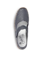 Rieker W RKR139 tmavě modrá kožená polobotka