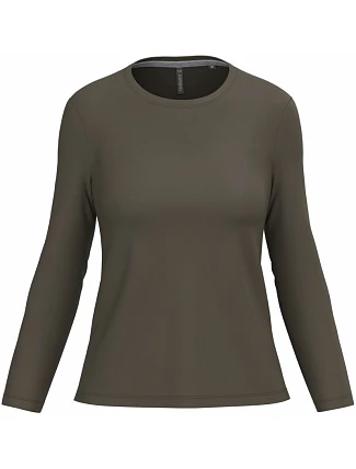 Kariban K 383 Dámské tričko s dlouhým rukávem 20.K383 dark khaki