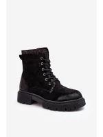 Dámské zdobené boty s zipem černé Santelia