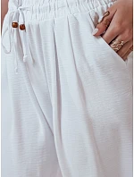 Dámské volnočasové kalhoty s širokými nohavicemi LOVETRIP white FashionStreet UY2640 Dámské volnočasové kalhoty s širokými nohavicemi LOVETRIP white FashionStreet UY2640