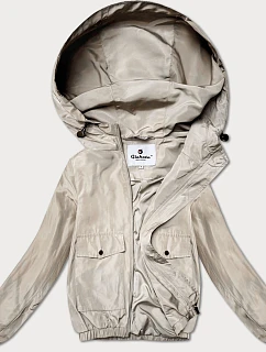 Dámská tenká bunda s krátkou podšívkou Glakate light beige (LU98017#)