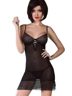 Erotická košilka Florizel black - LivCo CORSETTI FASHION