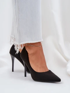 Klasické Lodičky Z Eko Semiše Černé Navinda