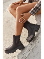 Dámské šněrovací boty Fivienne teplé ekologická kůže tmavě hnědé Dámské šněrovací boty Fivienne teplé ekologická kůže tmavě hnědé