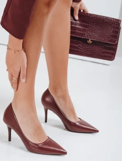 Dámské vínové jehlové boty FashionStreet ZY1078