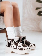 Dámské sněhové boty s tlustou podrážkou s nášivkami FashionStreet ZY1285