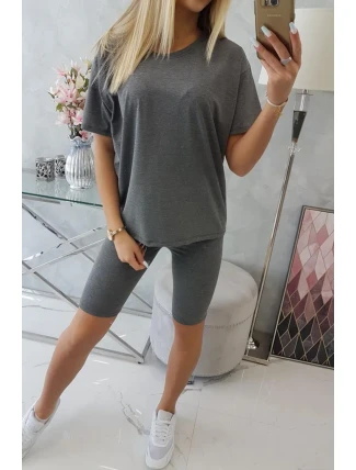 Komplet top+legginsy grafitowy Komplet top+legginsy grafitowy