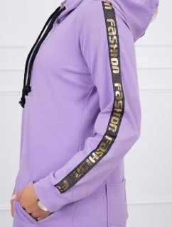 Mikina se zipem na zádech tmavě fialová