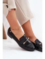 Kožené Polobotky Mokasiny Dámské Maciejka K6809-01 Černé