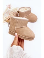 Dětské zateplené sněhule s třásněmi, béžová Mikyla Dětské zateplené sněhule s třásněmi, béžová Mikyla