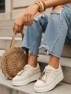 FashionStreet béžové dámské tenisky ZY1414