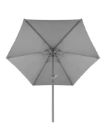 SADA ZAHRADNÍHO NÁBYTKU STŮL 4 ŽIDLE A SLUNEČNÍK ŠEDÁ