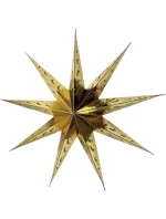 DEKORACE PAPÍROVÁ HVĚZDA Š.45 CM 9 ZLATÉ RÁMEČKY dětské