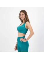 Rogelli TRINITY tyrkysová sportovní podprsenka S