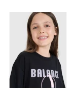 Dívčí tričko oversize s potiskem 4F FJRSS25TTSHF2646-20S