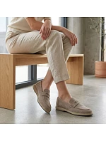Dámské polobotky mokasíny béžové Vinceza 62273 Dámské polobotky mokasíny béžové Vinceza 62273