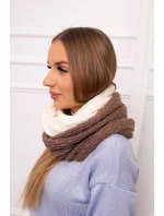 KN14 Dámský dvoubarevný čepec mocca+ecru KN14 Dámský dvoubarevný čepec mocca+ecru