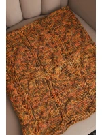 Dámský pletený měkký melírovaný zimní šál KN25 hořčicový Dámský pletený měkký melírovaný zimní šál KN25 hořčicový